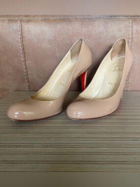 Christian Louboutin Nude Patent Simple Pumps 100mm Size 39 US 9